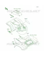 DecalsGreenKLF300 C12 pour Kawasaki Bayou 300 4X4 2001