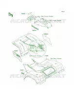 DecalsGreenKLF300 C13 pour Kawasaki Bayou 300 4X4 2001