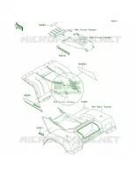 DecalsGreenKLF300 C14 pour Kawasaki Bayou 300 4X4 2001