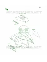 DecalsRedKLF300 C10 pour Kawasaki Bayou 300 4X4 2001