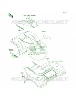 DecalsRedKLF300 C11 pour Kawasaki Bayou 300 4X4 2001