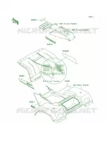DecalsRedKLF300 C14 pour Kawasaki Bayou 300 4X4 2001