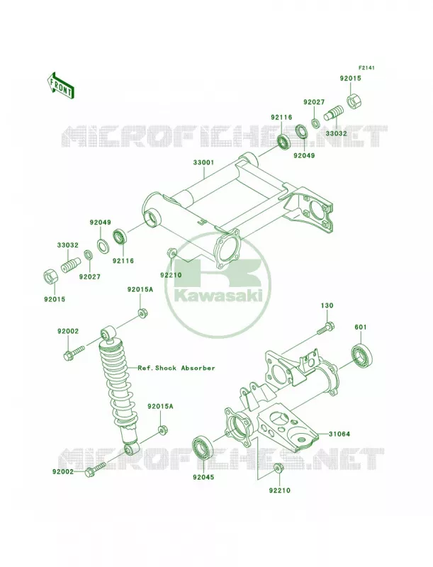 Swingarm Kawasaki QUAD 300 2001 Prairie 300  KVF300-B3
