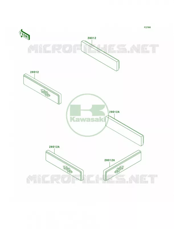 ReflectorsCN Kawasaki QUAD 400 2001 Prairie 400 4X4  KVF400-C3