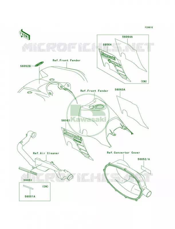 DecalsRedD3 Kawasaki QUAD 400 2001 Prairie 400  KVF400-D3