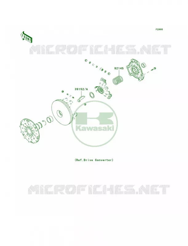 Optional PartsDrive Converter Kawasaki QUAD 400 2001 Prairie 400  KVF400-D3