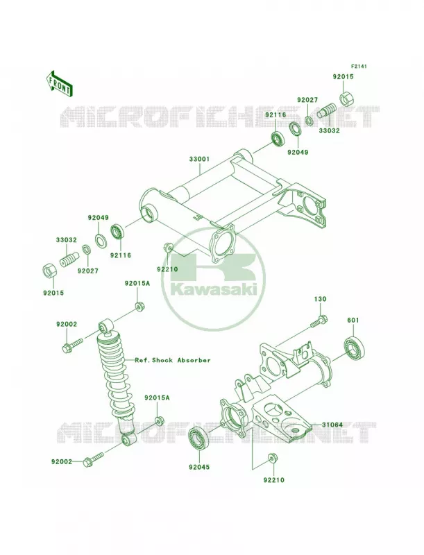 Swingarm Kawasaki QUAD 400 2001 Prairie 400  KVF400-D3
