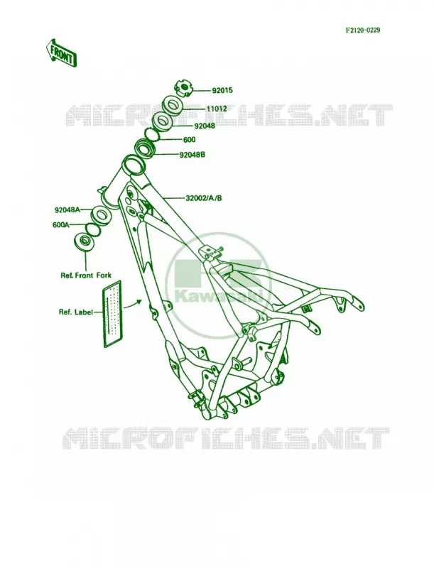 Frame Kawasaki MOTOS 80 1986 KDX80  KDX80-C3