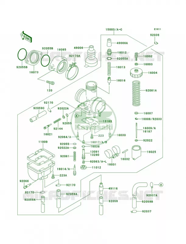 Carburetor Kawasaki QUAD 220 2000 Bayou 220  KLF220-A13