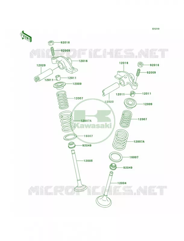 Valves Kawasaki QUAD 220 2000 Bayou 220  KLF220-A13