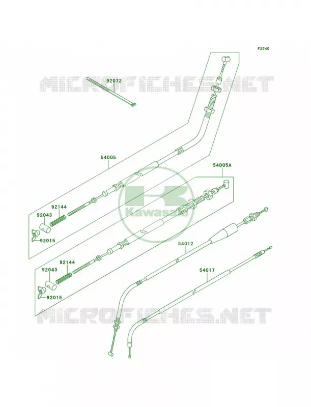 Cables Kawasaki QUAD 300 2000 Bayou 300  KLF300-B13