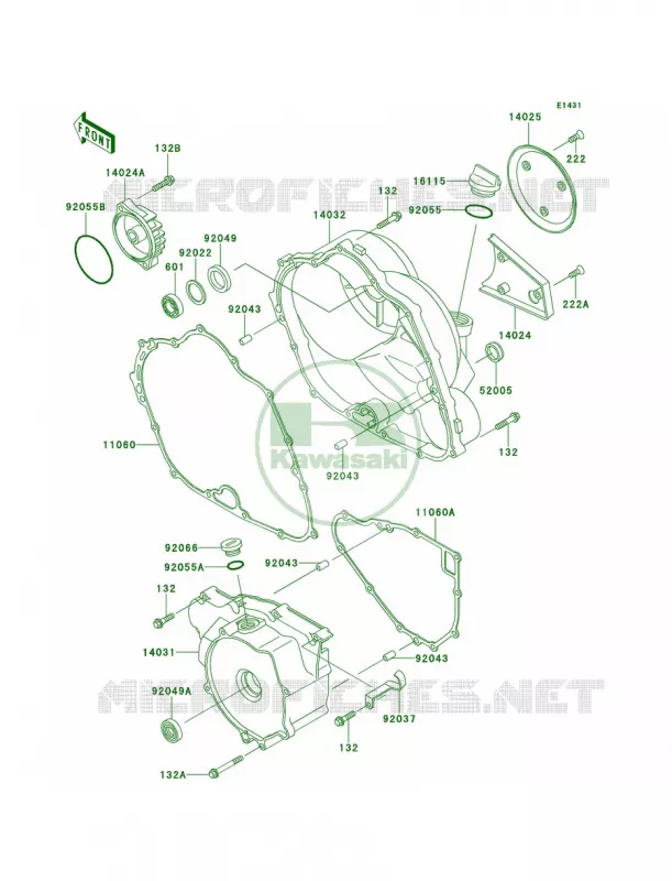 Engine Covers Kawasaki QUAD 300 2000 Bayou 300  KLF300-B13