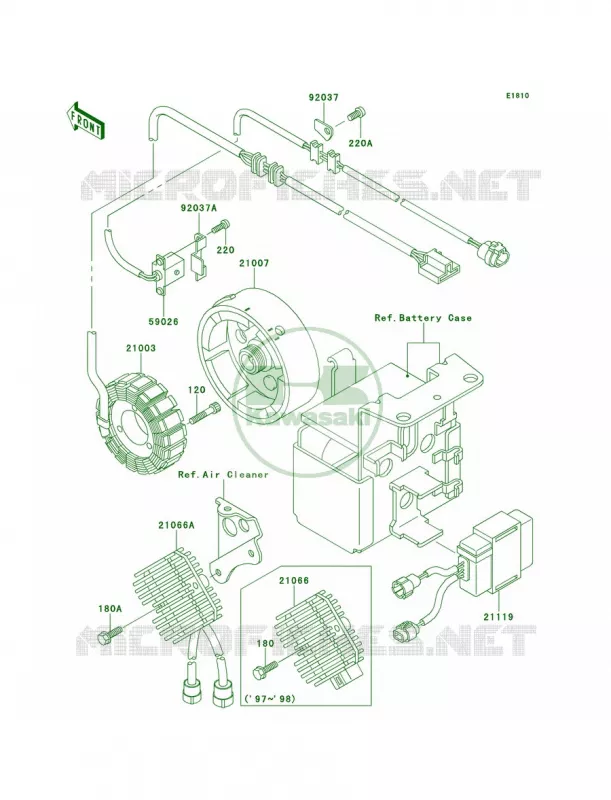 Generator Kawasaki QUAD 300 2000 Bayou 300  KLF300-B13