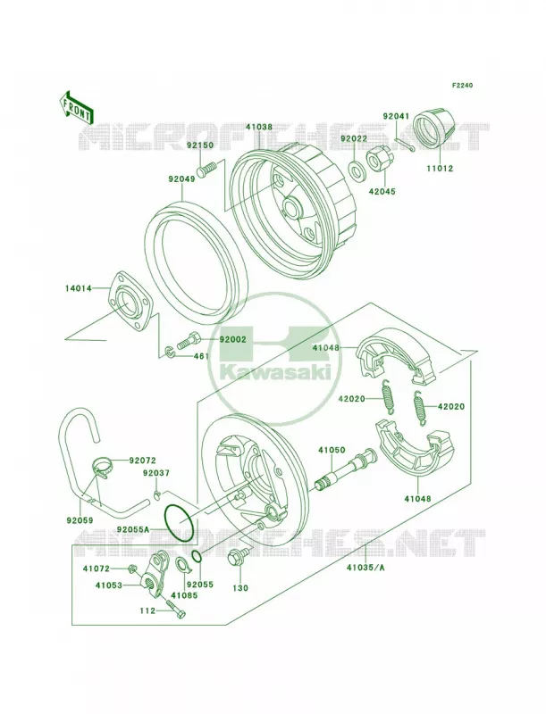 Rear Hub Kawasaki QUAD 300 2000 Bayou 300  KLF300-B13