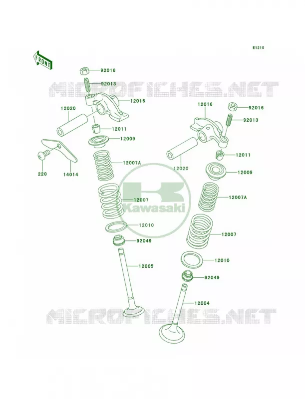 Valves Kawasaki QUAD 300 2000 Bayou 300  KLF300-B13