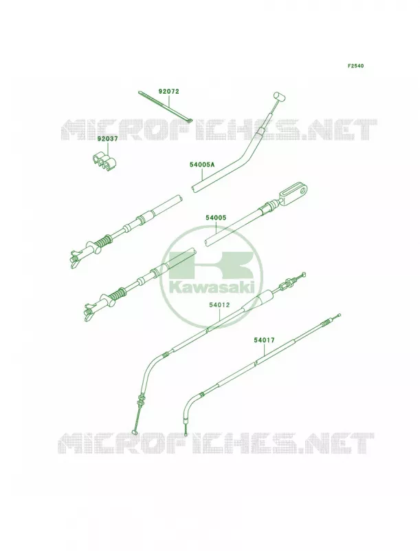 Cables Kawasaki QUAD 300 2000 Bayou 300 4X4  KLF300-C12