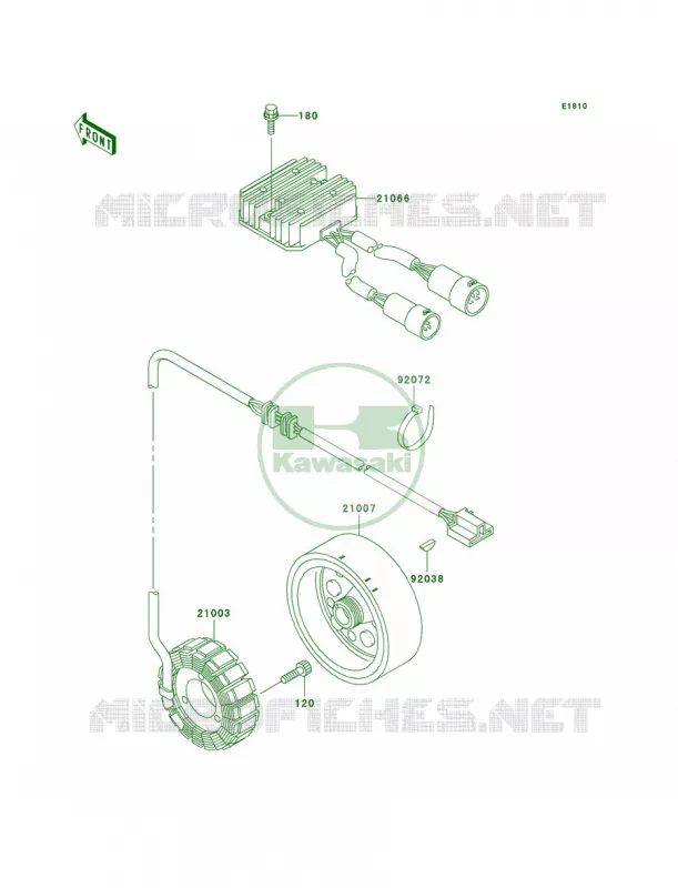 Generator Kawasaki QUAD 300 2000 Prairie 300 4X4  KVF300-A2