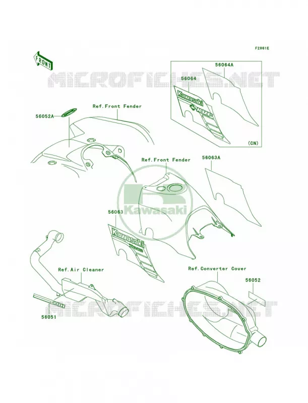 DecalsRedB3 Kawasaki QUAD 300 2000 Prairie 300  KVF300-B2