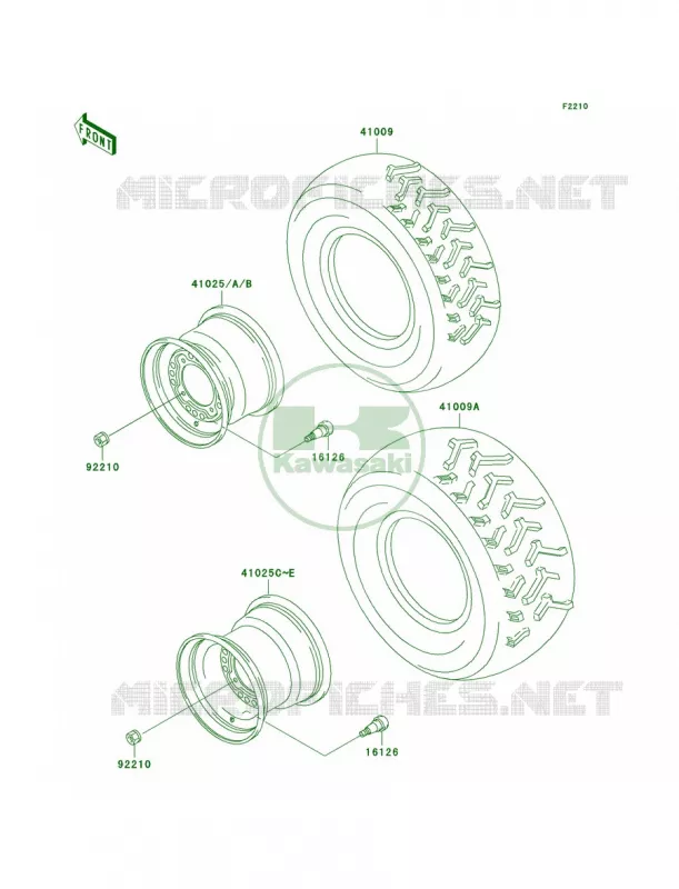 WheelsTires Kawasaki QUAD 300 2000 Prairie 300  KVF300-B2