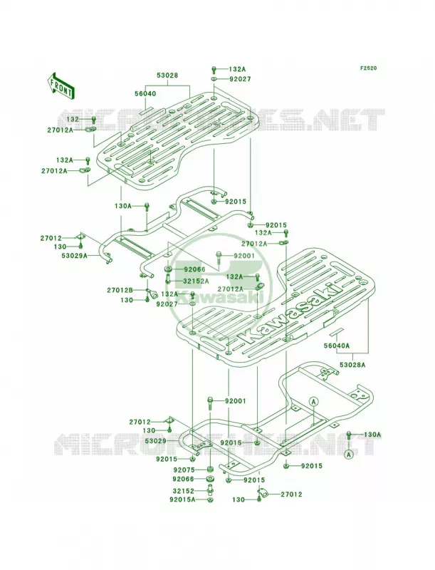 Carriers Kawasaki QUAD 400 2000 Prairie 400 4X4  KVF400-C2