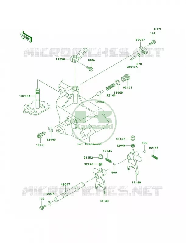 Gear Change Mechanism Kawasaki QUAD 400 2000 Prairie 400 4X4  KVF400-C2