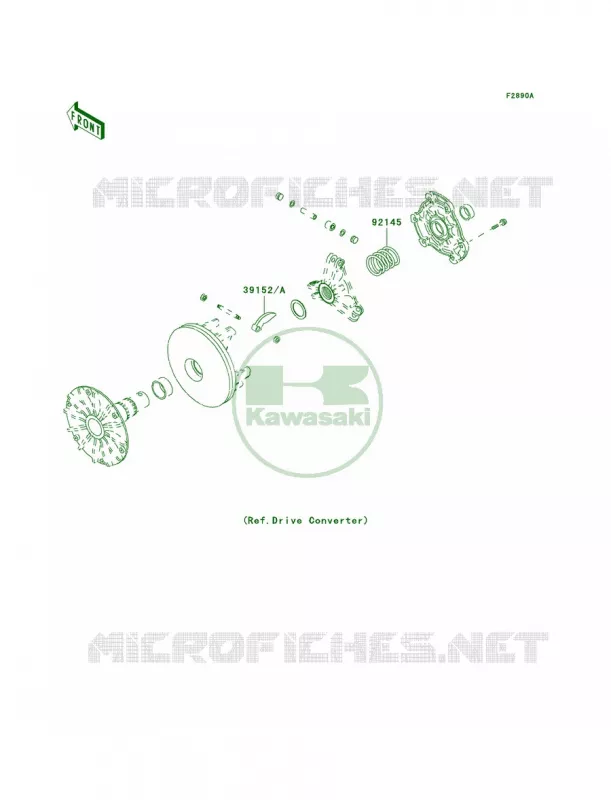 Optional PartsDrive Converter Kawasaki QUAD 400 2000 Prairie 400 4X4  KVF400-C2