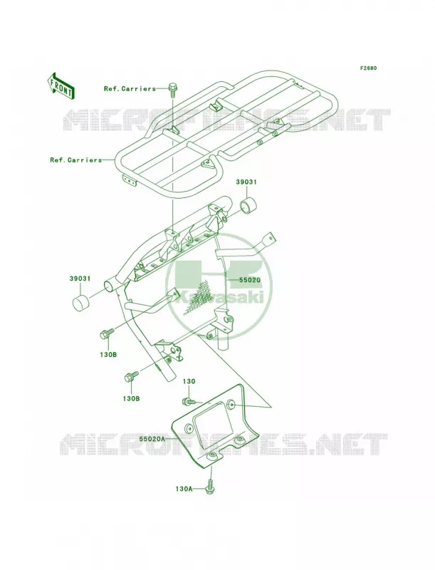 Guards Kawasaki QUAD 400 2000 Prairie 400  KVF400-D2