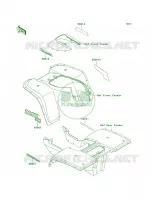 DecalsGreenKLF300 B10 pour Kawasaki Bayou 300 1999