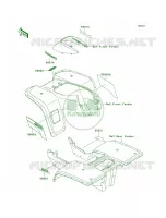 DecalsGreenKLF300 B14 pour Kawasaki Bayou 300 1999