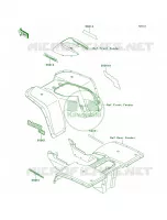 DecalsRedKLF300 B10 pour Kawasaki Bayou 300 1999