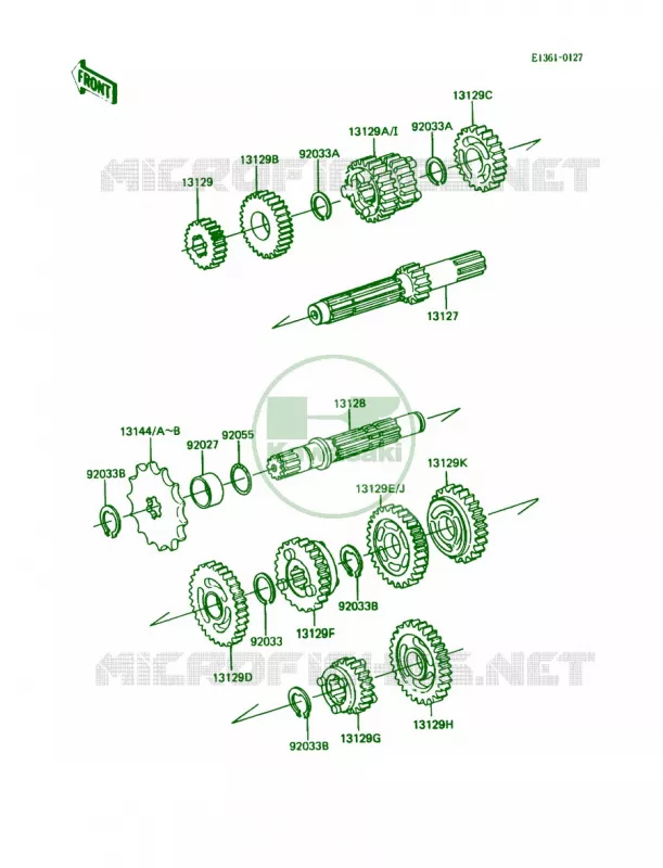 Transmission Kawasaki MOTOS 80 1985 KDX80  KDX80-C2
