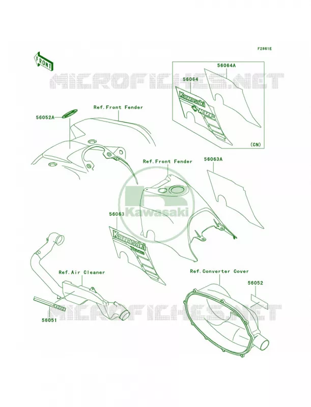 DecalsRedB3 Kawasaki QUAD 300 1999 Prairie 300  KVF300-B1