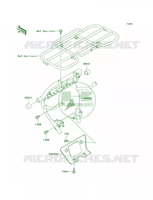 Guards Kawasaki QUAD 400 1999 Prairie 400  KVF400-D1