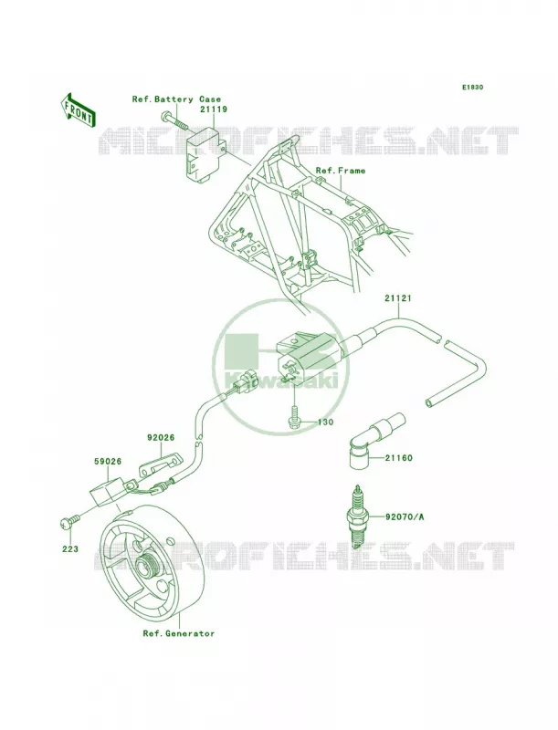 Ignition System Kawasaki QUAD 220 1998 Bayou 220  KLF220-A11