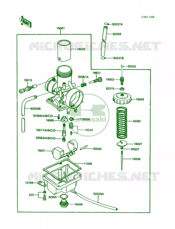 CarburetorKDX80-C4C5 Kawasaki MOTOS 80 1984 KDX80  KDX80-C1