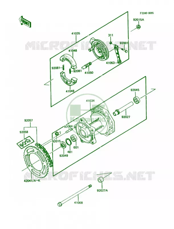 Rear Hub Kawasaki MOTOS 80 1984 KDX80  KDX80-C1