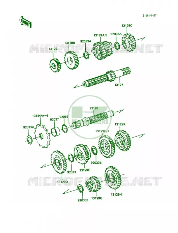 Transmission Kawasaki MOTOS 80 1984 KDX80  KDX80-C1