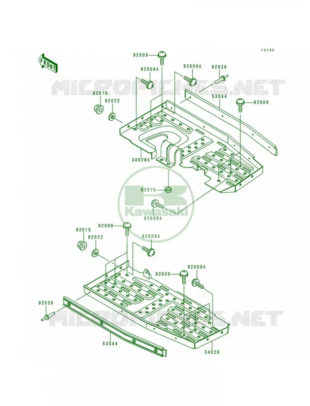 Footrests Kawasaki QUAD 400 1998 Prairie 400  KVF400-B1