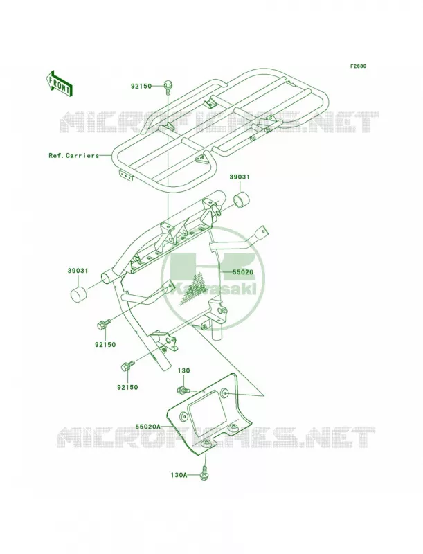 Guards Kawasaki QUAD 400 1997 Prairie 400 4X4  KVF400-A1