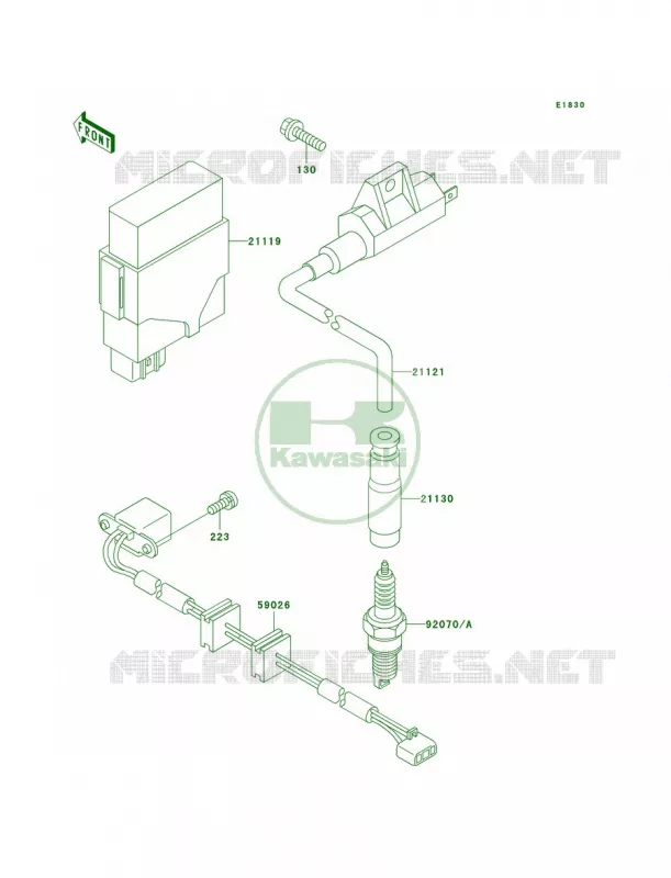 Ignition System Kawasaki QUAD 400 1997 Prairie 400 4X4  KVF400-A1