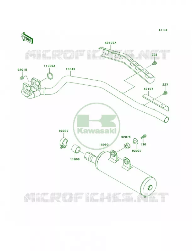 Mufflers Kawasaki QUAD 400 1997 Prairie 400 4X4  KVF400-A1