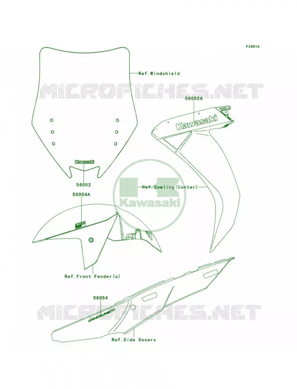 DecalsSilverCBF Kawasaki MOTOS 1400 2014 Concours 14 ABS  ZG1400CEF