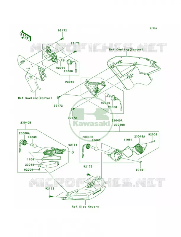 Turn Signals Kawasaki MOTOS 1400 2014 Concours 14 ABS  ZG1400CEF