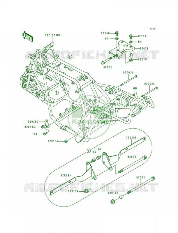 Frame Fittings Kawasaki QUAD 300 1996 Bayou 300  KLF300-B9