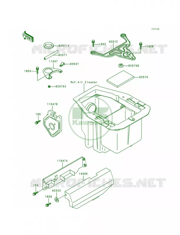 Battery Case Kawasaki QUAD 400 1996 Bayou 400 4X4  KLF400-B4