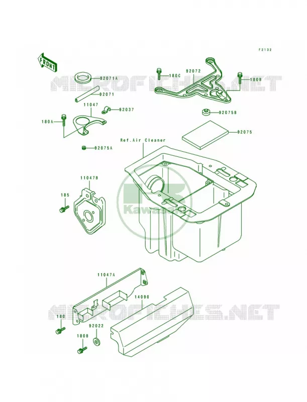 Battery Case Kawasaki QUAD 400 1995 Bayou 400 4X4  KLF400-B3