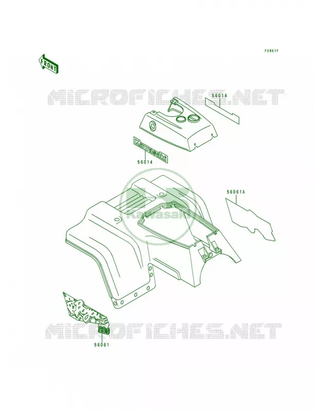DecalsGrayKLF220-A8 Kawasaki QUAD 220 1994 Bayou 220  KLF220-A7