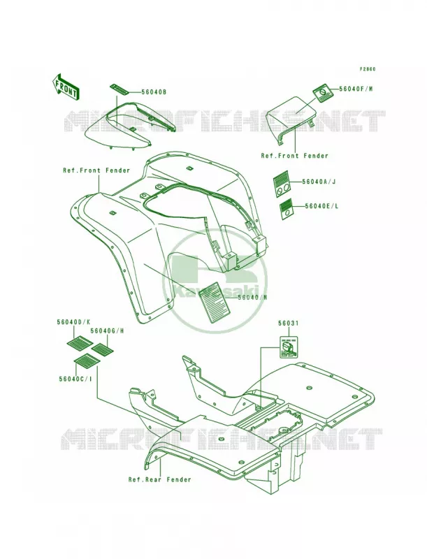 Labels Kawasaki QUAD 300 1994 Bayou 300  KLF300-B7