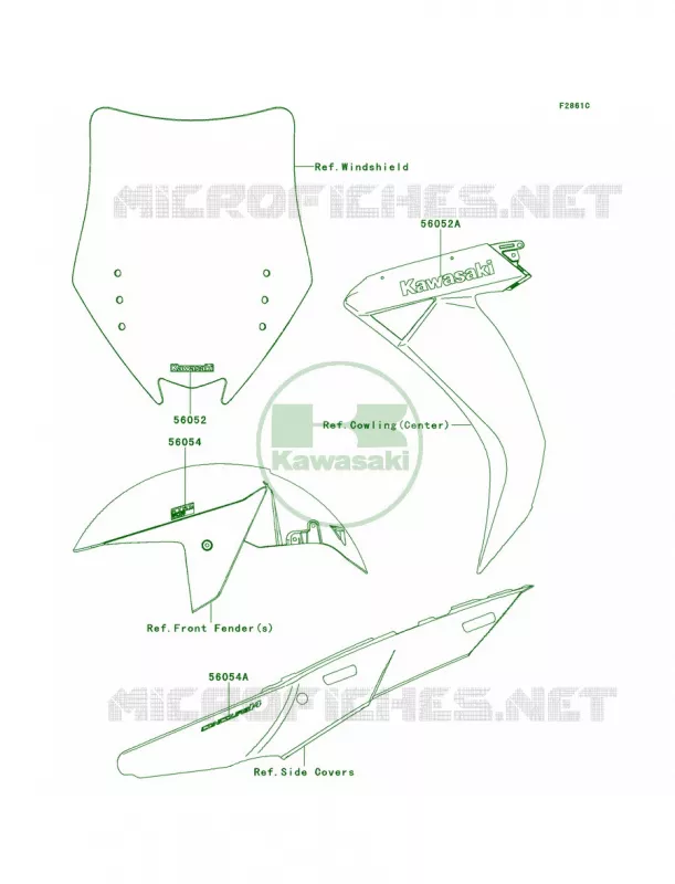 DecalsCCF-CEF Kawasaki MOTOS 1400 2013 Concours 14 ABS  ZG1400CDF