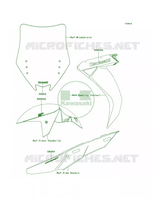 DecalsSilverCBF Kawasaki MOTOS 1400 2013 Concours 14 ABS  ZG1400CDF